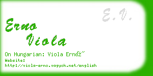 erno viola business card